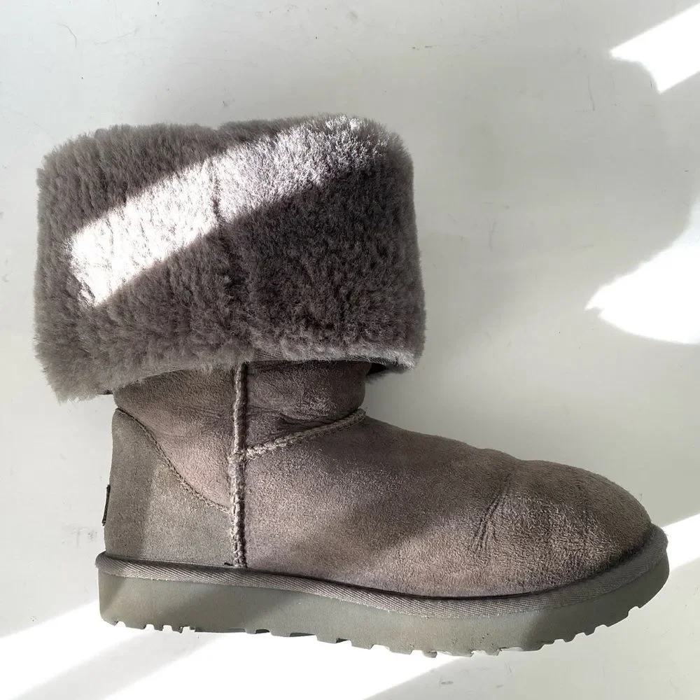 UGG Classic Tall II Boots Charcoal Gray VTG Sz 9 Boho Casual